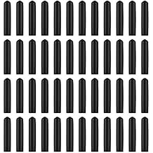 EBOOT 48 Pack Black Rubber Pourer Cap Liquor Bottle Pourer Cover Dispenser Spout Dust Covers