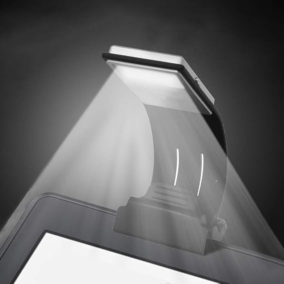 Book Light, LED Reading Lamp USB Rechargeable Flexible Night Light 4 Level Brightness 360Adjustable Clip on Work/Desk/Bed Lights for Amazon Kindle/eBook Reader/Book/iPad