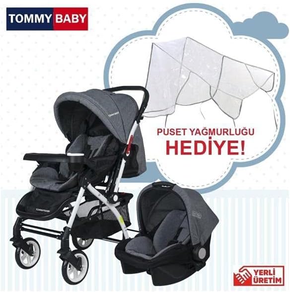 Tommybaby Eagle Travel (Seyahat) Sistem Bebek Arabası Füme