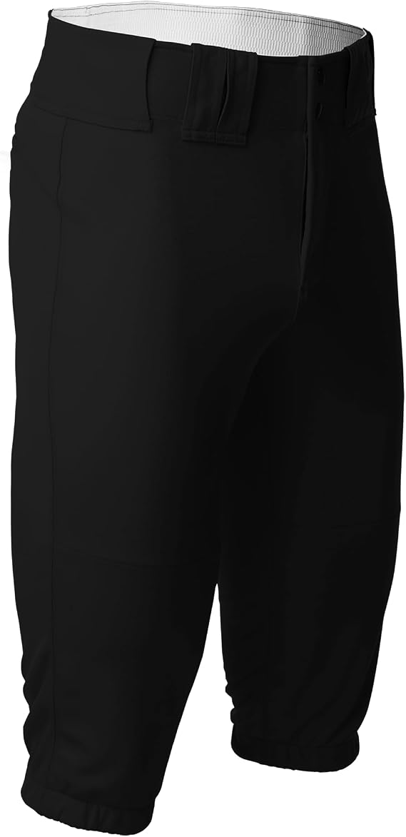 Boombah Men's Hypertech Series Baseball Knicker Pants, Reinforced Knees, Elastic Cuff - Solid