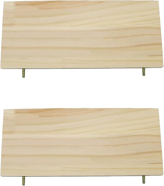 Litewoo Parrot Bird Wood Perch Platform Large Stand Shelf for Budgie, 2PC