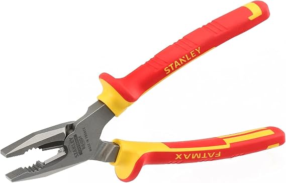 Stanley 0-84-001 Combination Plier Maxsteel, Red/Yellow