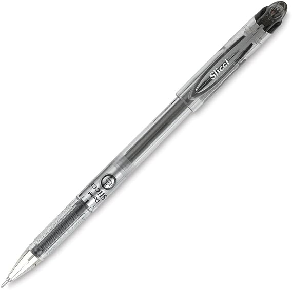 Pentel Arts Slicci 0.25 mm Extra Fine Gel Pen, Black Ink, 1 Pack (BG202BPA)