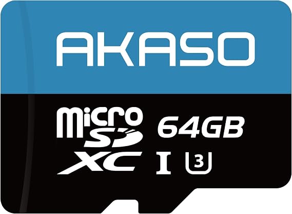 AKASO 64GB microSDXC U3 MicroSD Card- Up to 100MB/s