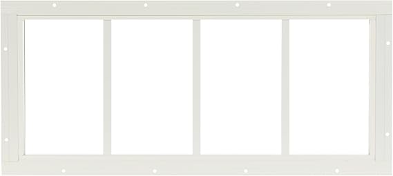 10" x 18"-24" Transom Window, Fixed Flush Mount, 4-Lite