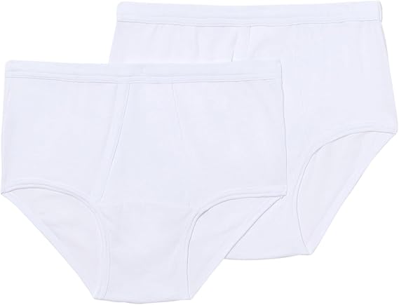 Abanderado - Mens 2-Pack Briefs ABANDERADO Classic 100% Cotton Underwear Slips - BLANCO, 44/S