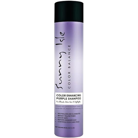 Sunny Isle Anti-Brass Color Enhancing Purple Shampoo 10.1 Fl Oz