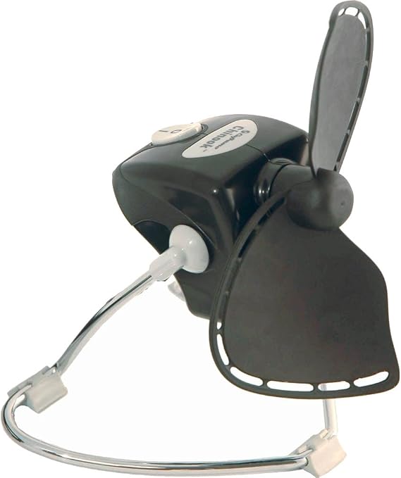 Caframo Chinook, 2-Speed Desk Fan, Cage Free, Easy To Clean Soft Blades, Canadian Made, 8.8" Blade, 707CHBBX, Black