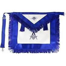 Master Mason Masonic Apron Blue Lodge Leather Square & Compass for Freemason