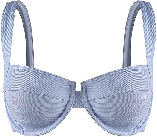Sunseeker Swimwear Women Removable Padded Pad Underwire Bikini Swim Top Bathing Wide Strap Good Support Curve Plus Size