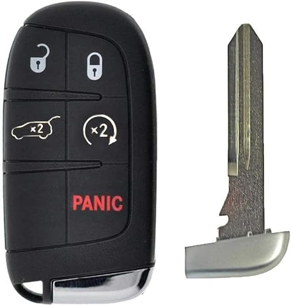 OEM Keyless Entry Remote Fob 5-Button Smart Proximity Key Compatible With 2014-2023 Dodge Durango (FCC ID: M3N-40821302 / P/N: 68150061)