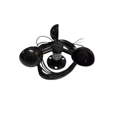 Wind Sensors Wind Speed Sensor Anemometer Wind Speed Measurement Wind Speed Sensor Power Generation Self Generated, Black