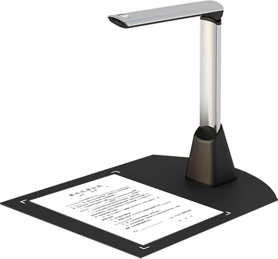 V800 Book & Document Scanner, Portable Document Camera Capture Size A4, 8MP HD Professional (800MP)