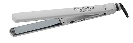 BabylissPRO Nano Titanium Ultra-Thin Hair Straightener, Professional Flat Iron, 5-Inch Extended Plates for Faster Straightening, for All Hair Types