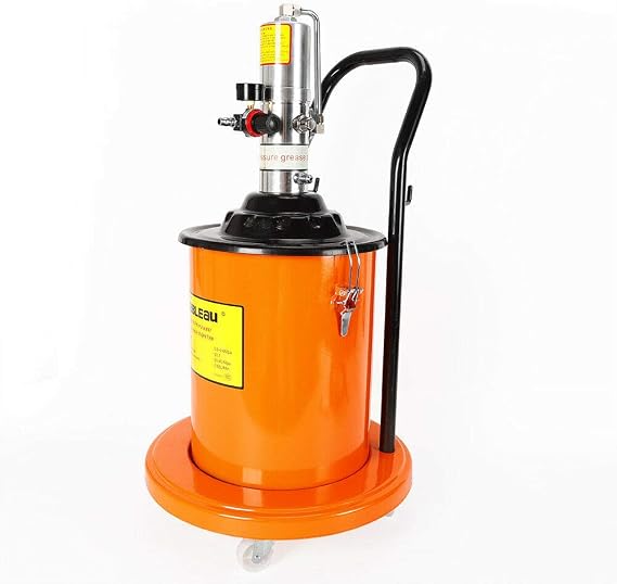 LOYALHEARTDY Air Operated Grease Pump, 20L 5 Gallon High-Pressure Grease Pump Set 30-40MPa Transmission Pressure Pneumatic Grease Pump with A Pneumatic Universal Gun