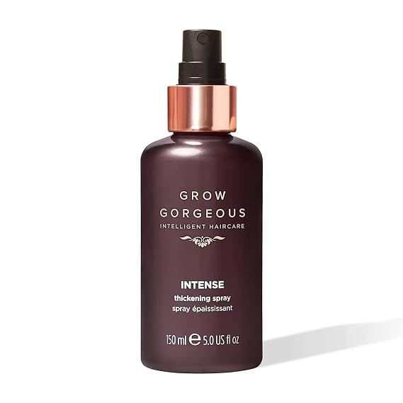 Grow Gorgeous Intense Thickening Spray - Instant Thickenining For Flat, Fine and Thinning Hair, 5 fl oz