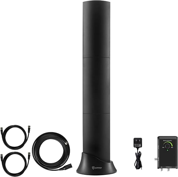 Indoor TV Antenna - ANTOP HD Smart BAR AT-500SBS-Black HDTV and FM Amplified Antenna
