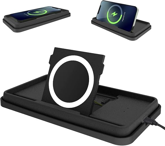 Car Wireless Charger Wireless Car Charger Pad Qi Charging Pad for Car 15W 10W 7.5W Quick Charge Stand Adapter Phone Holder for iPhone 13 12 Mini 11 Pro Max 8 Plus X XR Xs Samsung Android
