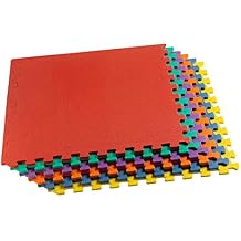 We Sell Mats 3/8" Thick Multipurpose EVA Foam Exercise Floor Mat, Interlocking Tiles, Anti-Fatigue for Home or Gym