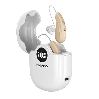 Hearing Amplifiers, Otc Hearing Aids For People With Hearing Loss, Sound Quality Restoration, Intelligent Noise Reduction, Standby 80h, One-Button Operation, Comfortable Wearing, White