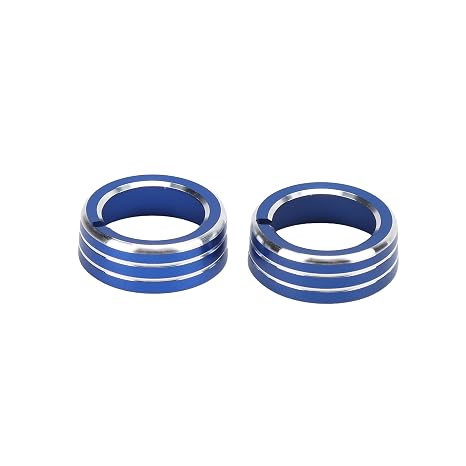 2pcs Blue Aluminum AC Knob Covers Compatible with Hyundai Elantra 2015-2020