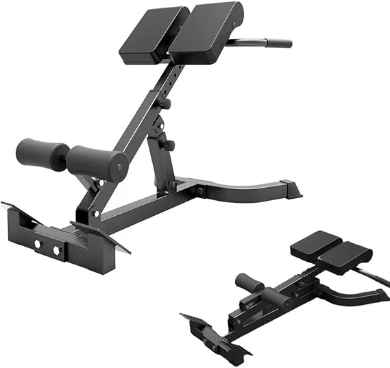 ComMax Hyperextension Roman Chair Back Extension Bench Foldable Workout Bench Machine for Home GYM Adjustable Waist Abdominal Back Trainer