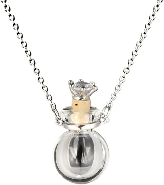 Clear Water Drop Bottle Necklaces Essential Oil Keep Openable Make a for Wish Pendant Blood Vial Necklace for Wo