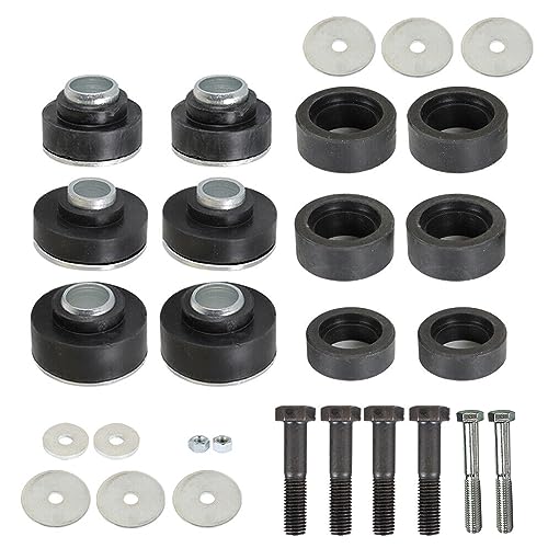 Subframe Body Cab Mount Bushing Kit With Bushings Bolts Washers For 1967-1975 Firebird 1967-1981 Camaro 1968-1974 Nova 1968 Chevy II Position 1 2 3