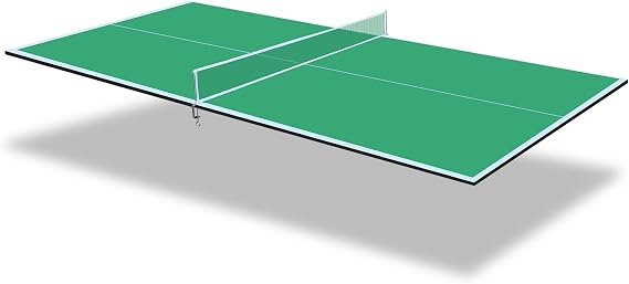 8ft Green Mid-Size Ping Pong Conversion Top Foldable & Portable Table Tennis Table Top for Indoor Games(Green)