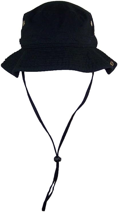 Tropic Hats Summer Floppy/Bucket W/Snap Up Sides, Chin Strap & Mesh Air Holes