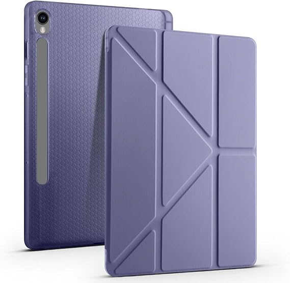 Samsung Galaxy Tab S10 FE Plus 13.1 inç Uyumlu Tablet Kılıfı – Kalem Bölmeli, Standlı, Tri-Folding Akıllı Kapak, Manyetik Otomatik Uyku/Uyanma Özellikli, İnce ve Dayanıklı Koruma (Lavander)