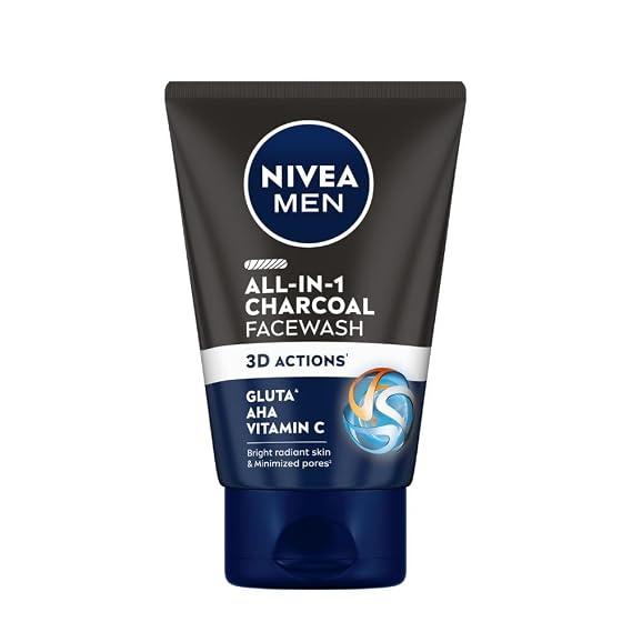 Nivea Men All-In-1 Face Wash, 100 ml (3.38 fl oz), Daily Facial Cleanser by Nivea