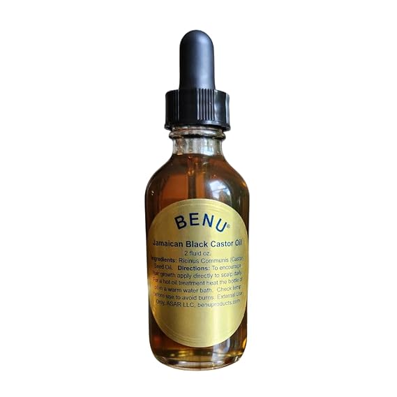 Benu Jamaican Black Castor Oil, 100% Natural, Cold Pressed, Restores, and Repairs