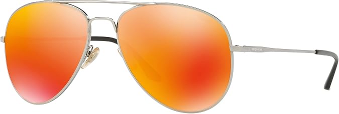Sunglass Hut Collection Man Sunglasses Gunmetal Frame, Brown Mirror Orange Lenses, 59MM