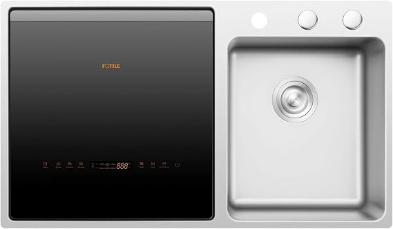 FOTILE SD2F-P5L VersaWashTM 3-in-1 In-Sink Produce Cleaner and Dishwasher with 360 Cleaning, Child Lock, Energy Efficient for Space-Saving Hygienic Kitchen Solutions (Dishwasher on the Right)