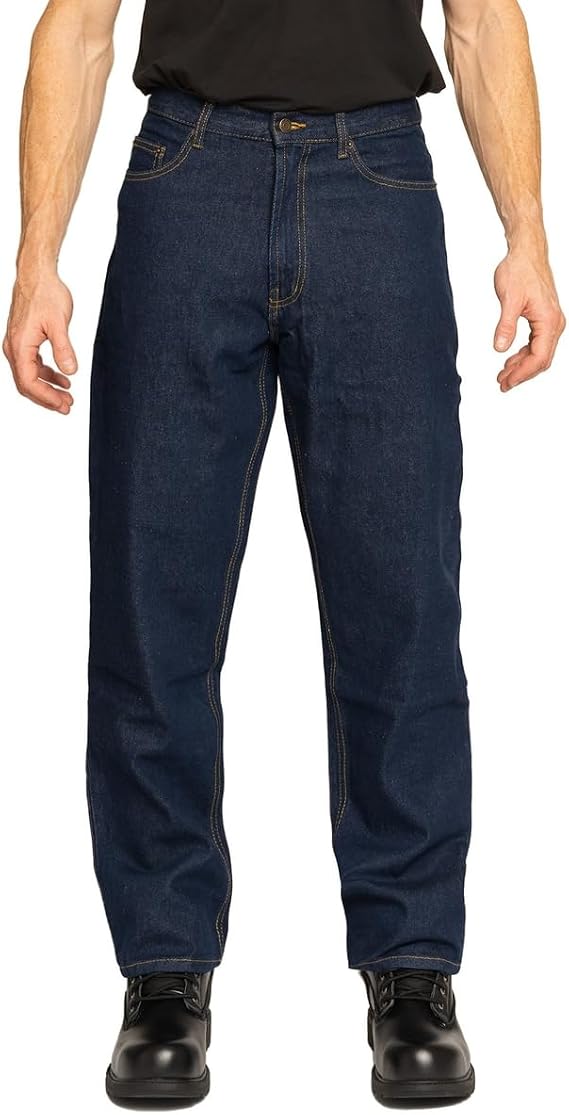 FULL BLUE 5 Pocket Denim Jeans, Relaxed Fit, Straight Legs