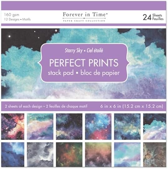 Perfect Prints Scrapbook Paper Stack Pad - Starry Sky - 30 Sheets