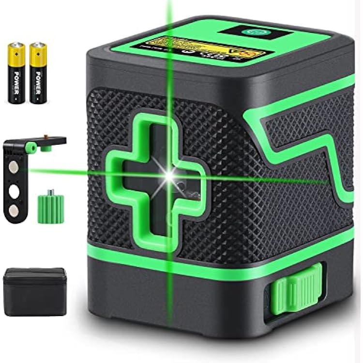 Laser Level Self Leveling 360, Fancyall Green Laser Level 2 Lines, Cross Line Laser, Lazer Level ManualSelf Leveling with Laser Class 2 Pmax<1mW, Leveling accuracy:1mm7m