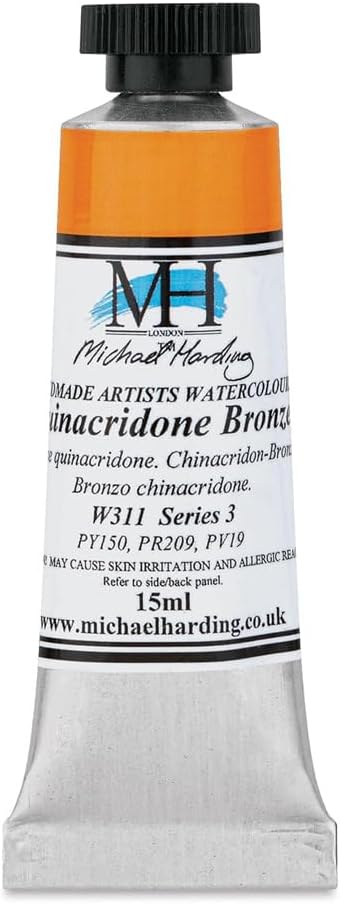 Michael Harding Professional Watercolors - 15ml Tubes (Quinacridone Bronze)