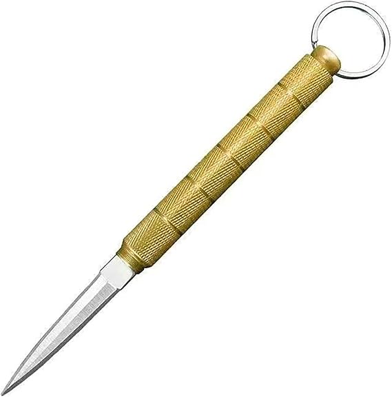 Portable Fruit Knife Professional, Ultra-Sharp Stainless Steel Utility Knife with Aluminum Alloy Handle Ideal for Kitchen Use, Outdoor Gatherings, Camping, and BBQ (Gold)