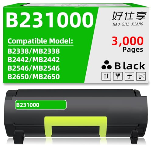 B231000 B241H00 B251X00 B261U00 Compatible High Yield Toner Cartridge Replacement for B2338 MB2338 B2442 MB2442 B2546 MB2546 B2650 MB2650 Series Laser Printers B231000-1Pack-3000Pages