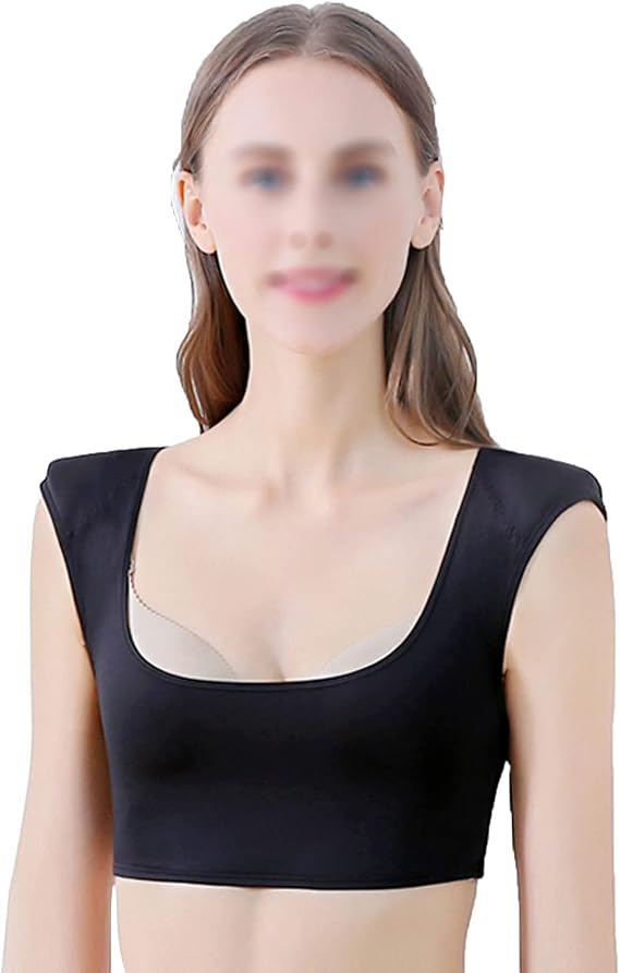 Sexy 2 in 1 Built-in Shoulder Pad Tops Fake Shoulders Vest With for DIY Women Clothing Accessories