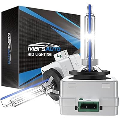 Marsauto D3S HID Bulbs, 6000K Cold White, Xenon D3S HID Bulb, 3500 Hours Longevity, Waterproof Design, 5 Minutes Installation, Pack of 2