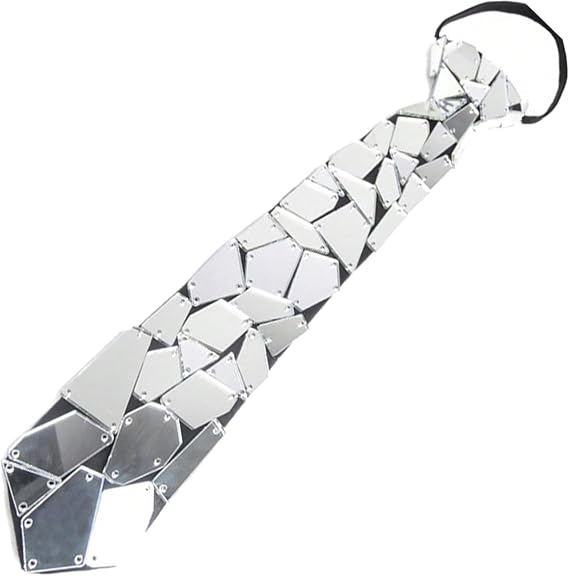 Rhinestone Necktie for Men, Shine Sparkle Artificial Diamonds Adjustable Glitter Ties for Weddings Parties Costumes