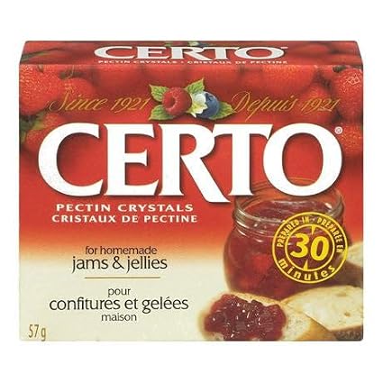 CERTO Pectin Crystals for Jams and Preserves, 57g/2oz., (Imported from Canada)