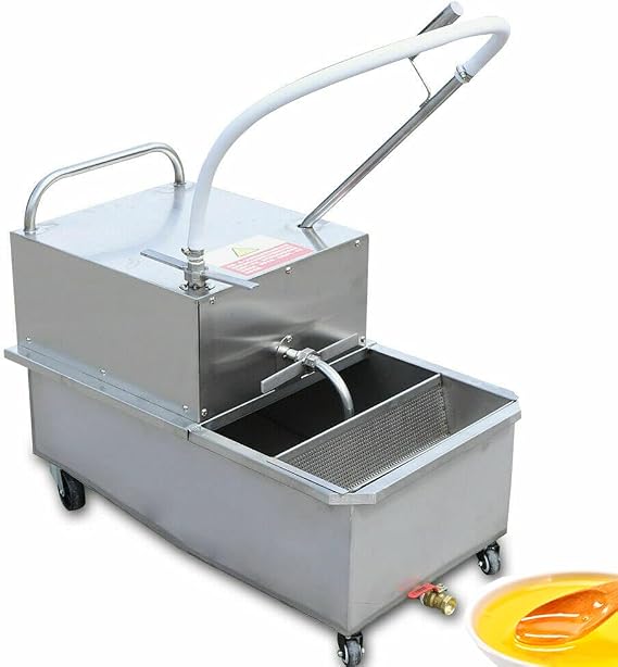 Mobile Fryer Filter 55L Oil Filter Machine 550W Frying Oil Filter System 11OV/60HZ Commercial Oil Filtration System