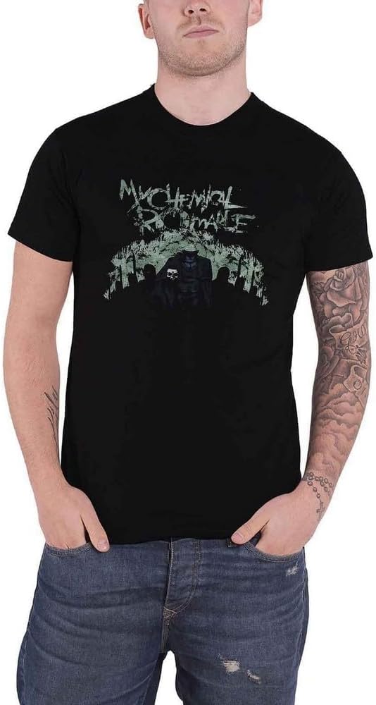 My Chemical Romance T Shirt Knight Procession Band Logo Official Mens Black