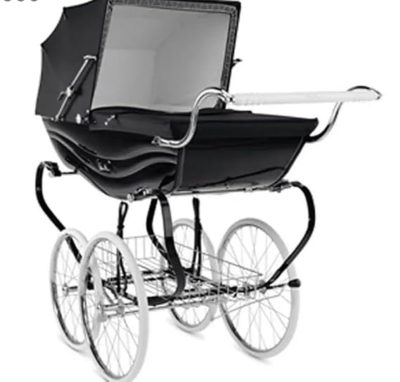 Generic Silver Cross Balmoral Pram, Black