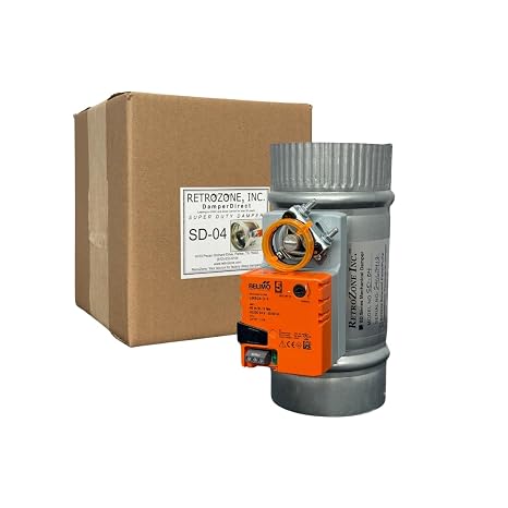 RetrozoneTM SuperDuty 4 Round Damper - Power Open/Close (SD-04) - Normally