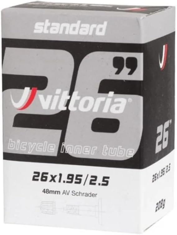 Vittoria Standard Butyl Inner Tubes - Inner Tubes for Road Bikes - Presta Valve - Synthetic Rubber - 0.9mm Thick Inner Wall